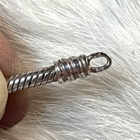 Pandora Authentic 925 Sterling Silver Snake Chain Bracelet Retired Lobster Clasp - Picture 5 of 6